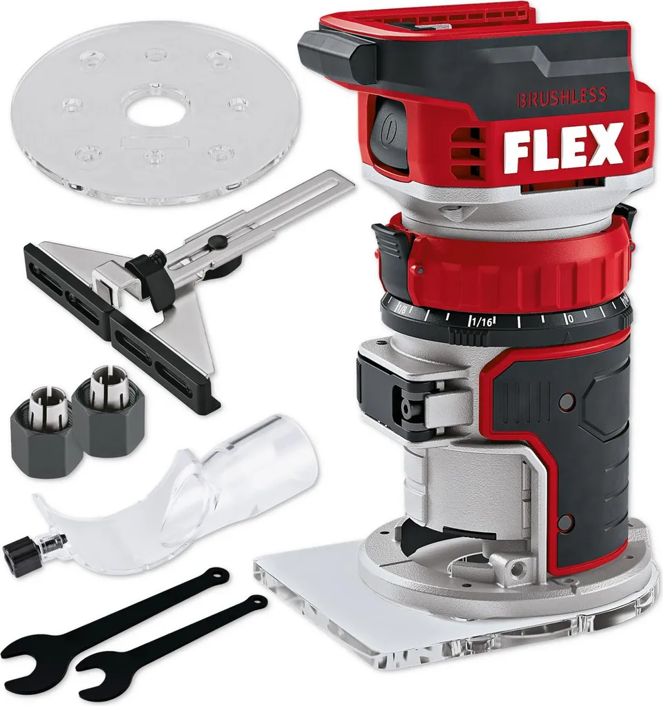 Défonceuse et affleureuse portative FLEX pour finitions de chants 18V - 10
