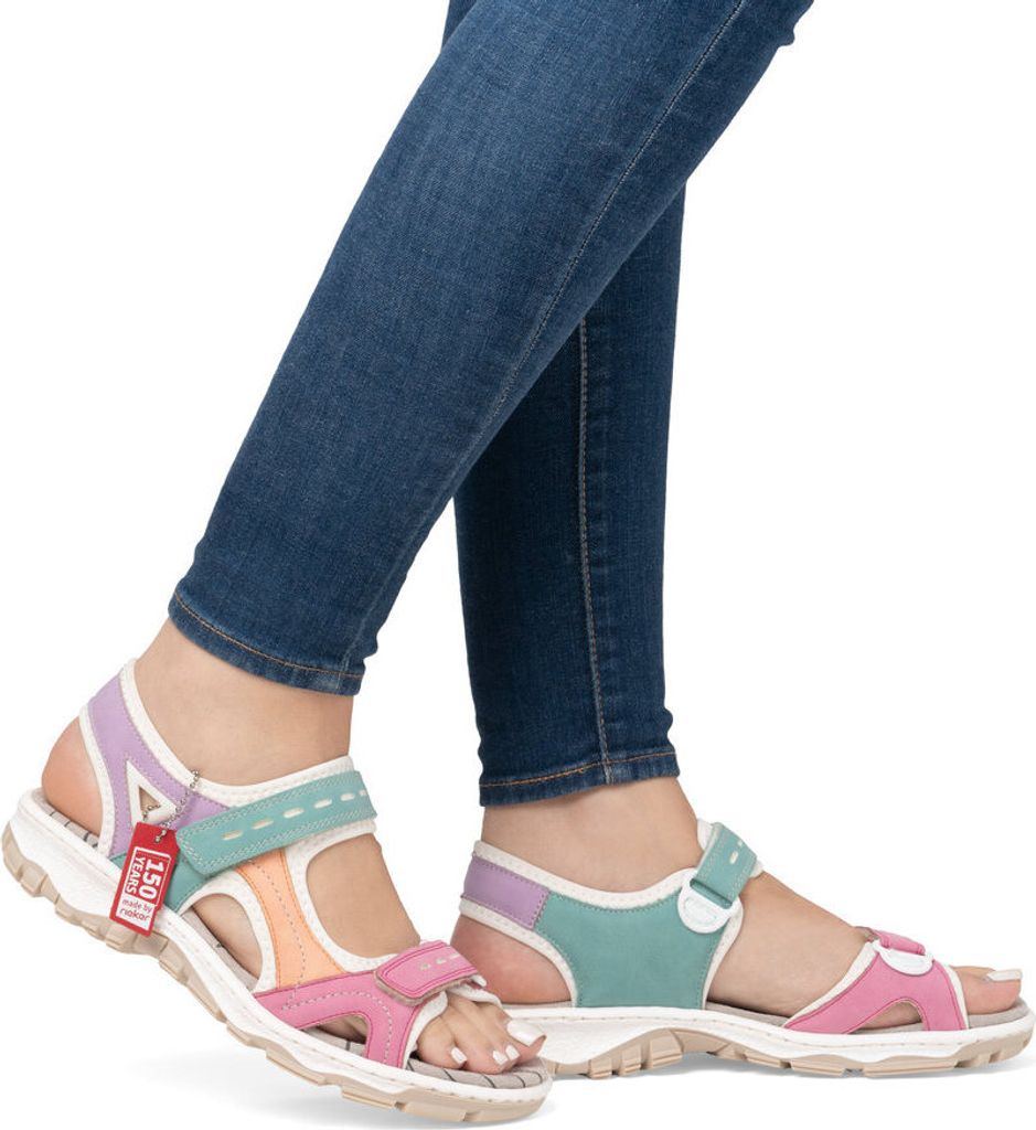 Rieker Damen Sandale bunt Trekking Outdoor gepolstert Produktbild 67