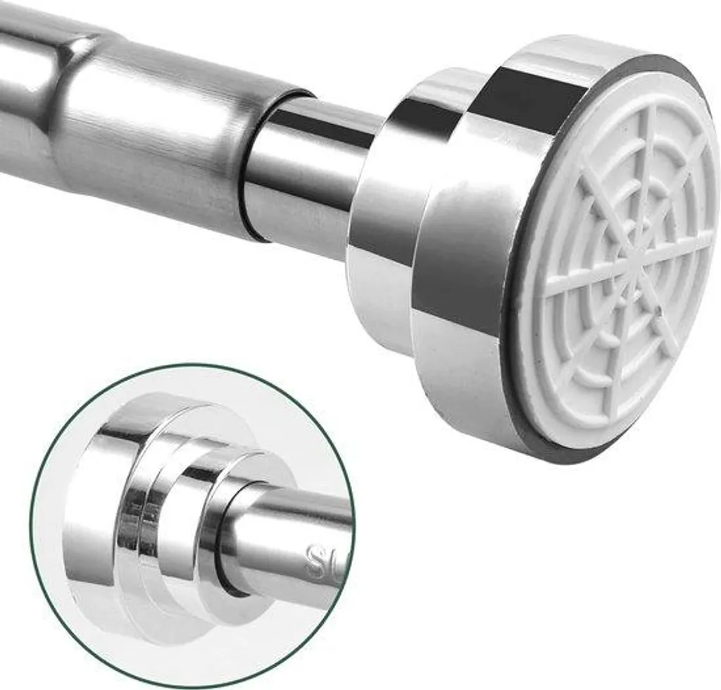 Barre de douche sans perçage 80-140 cm : fixation stable anti-chute