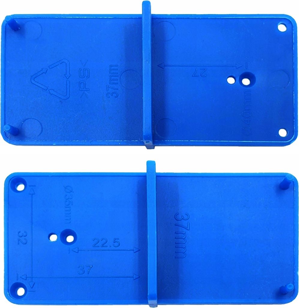 Schablone zur Montage eines 35-40mm Möbelscharniers