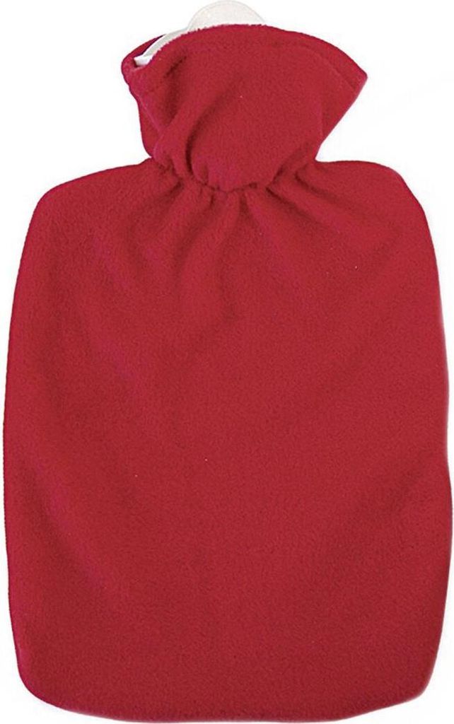 HUGO FROSCH 0411 Wärmflasche 100% Polyester 1,8l Klassik Fleece, rot