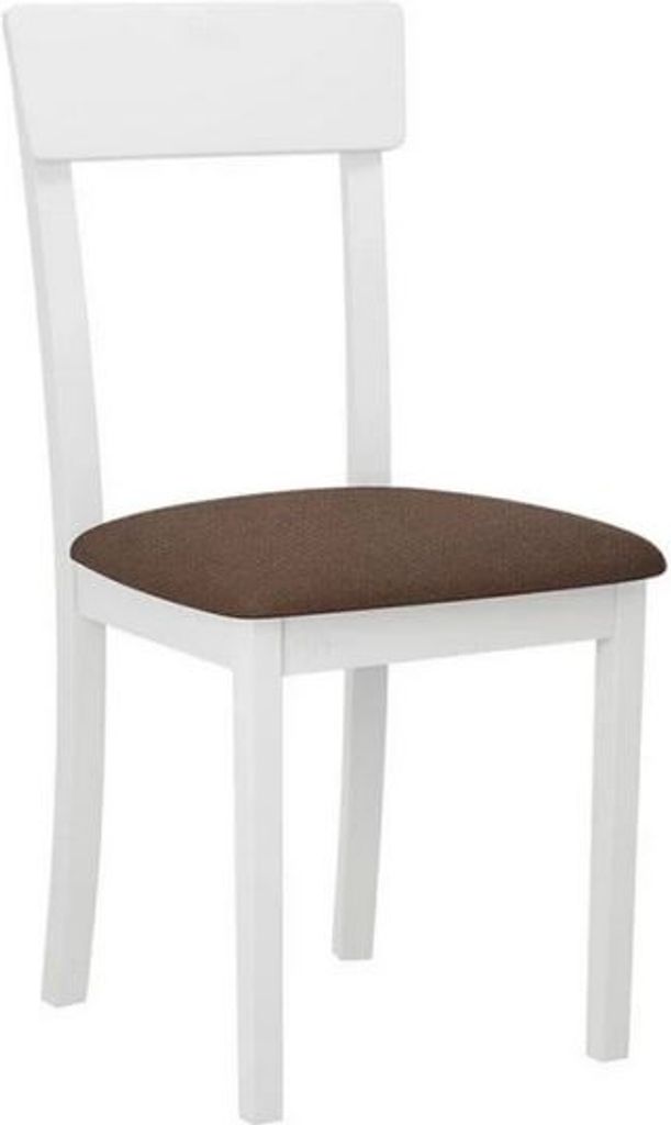 MIRJAN24 Stuhl Hugo New I, Esszimmerstuhl aus Buchenholz, 43x40x86 cm (Holzfarbe: Weiß, Stofffarbe: Soro 28)