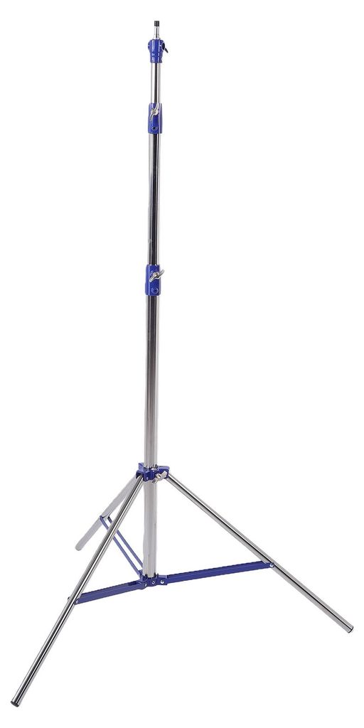 Hochbelastbares Lichtstativ, 3 Meter, Fotostativ, Metall, verstellbar, mit Federdämpfung, Studio-Beleuchtungsstativ, blau