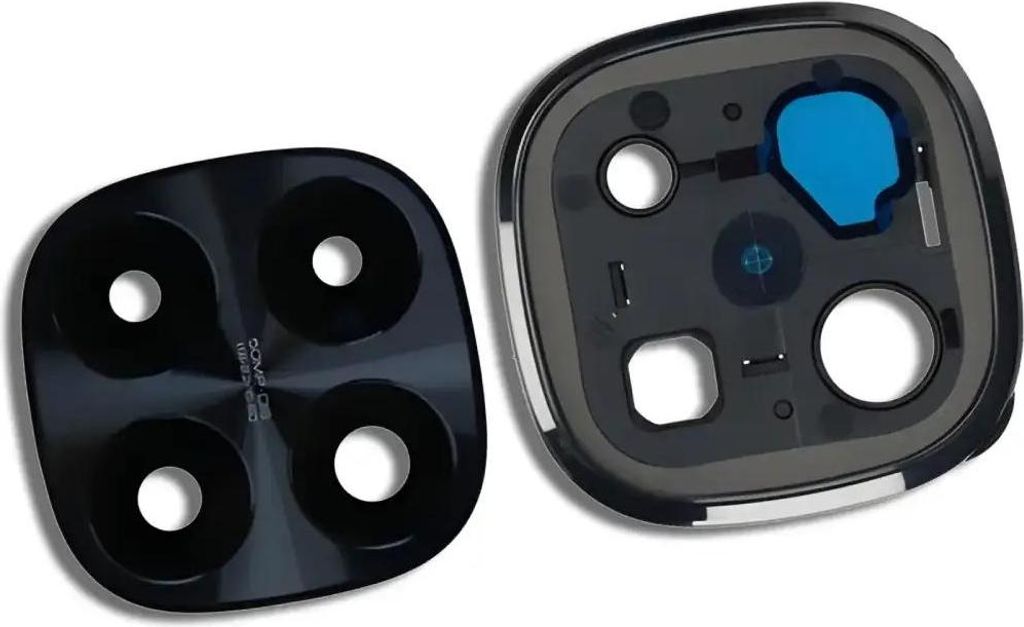 Ersatz Kameralinse mit Rahmen für Xiaomi Redmi Note 14 Pro+ 5G (24115RA8EG) Schwarz