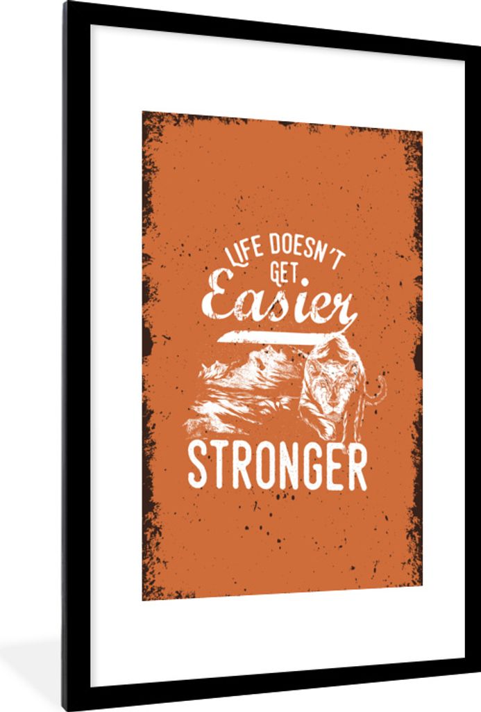 MuchoWow® MuchoWow® Gerahmtes Poster Jahrgang - Tiger - Produktbild 