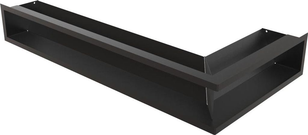 Eck-Lüftungsgitter LUFT links 80x40x12 schwarz