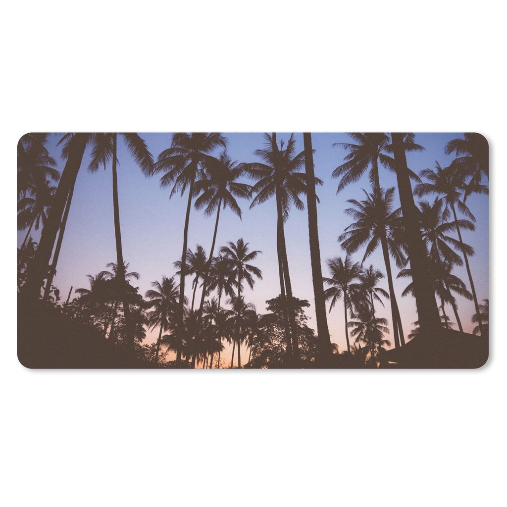 MuchoWow Mauspad Mousepad Palme - Tropisch - Sommer - Himmel 60x30 cm - Mousepads - Maus Mat - Pad - Mausunterlage - Nachhaltig