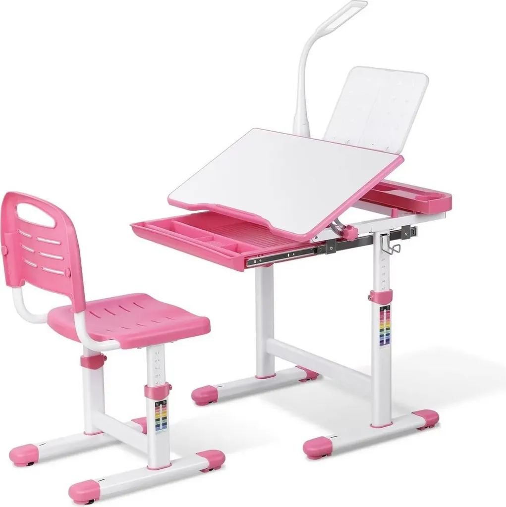 Bureau Enfant Ergonomique Rose : Corrigez la Posture de votre Enfant