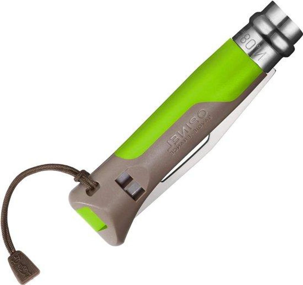 Outdoor-Messer mit dunkelgrünem Griff und leistungsstarker Stahlklinge