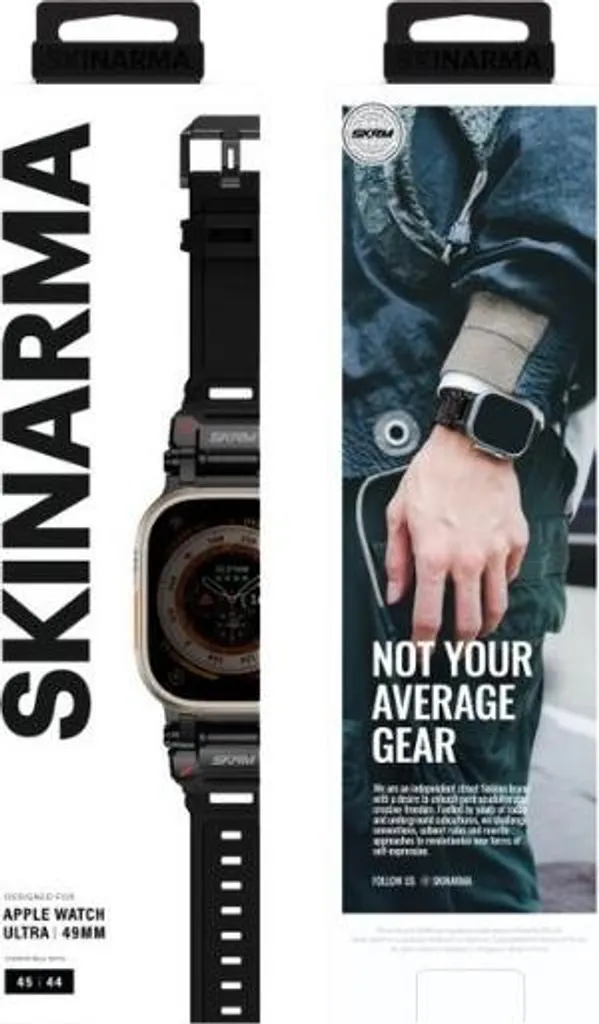 Skinarma Titon Cinturino per Apple Watch Ultra 49mm - Nero Originale - 4