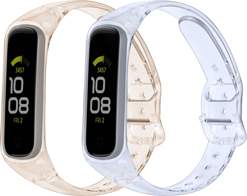 kwmobile Fitness Armband kompatibel mit Samsung Galaxy Fit 2 Band - TPU Ersatzarmband für Fitness Tracker mit Photocrom-Effekt - 14 - 22 cm Innenm...