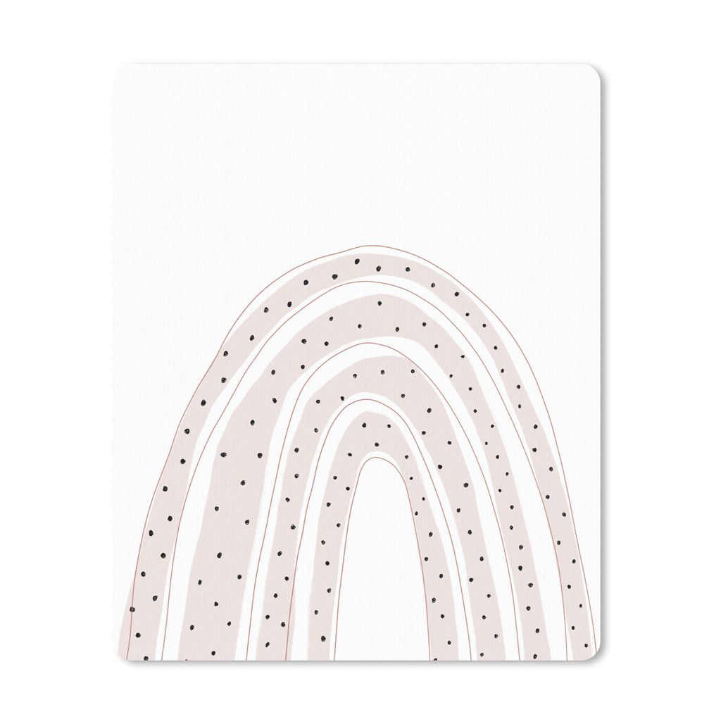 MuchoWow Mauspad Mousepad Regenbogen - Tupfen - Pastell 30x40 cm - Mousepads - Maus Mat - Pad - Mausunterlage - Mausmatten