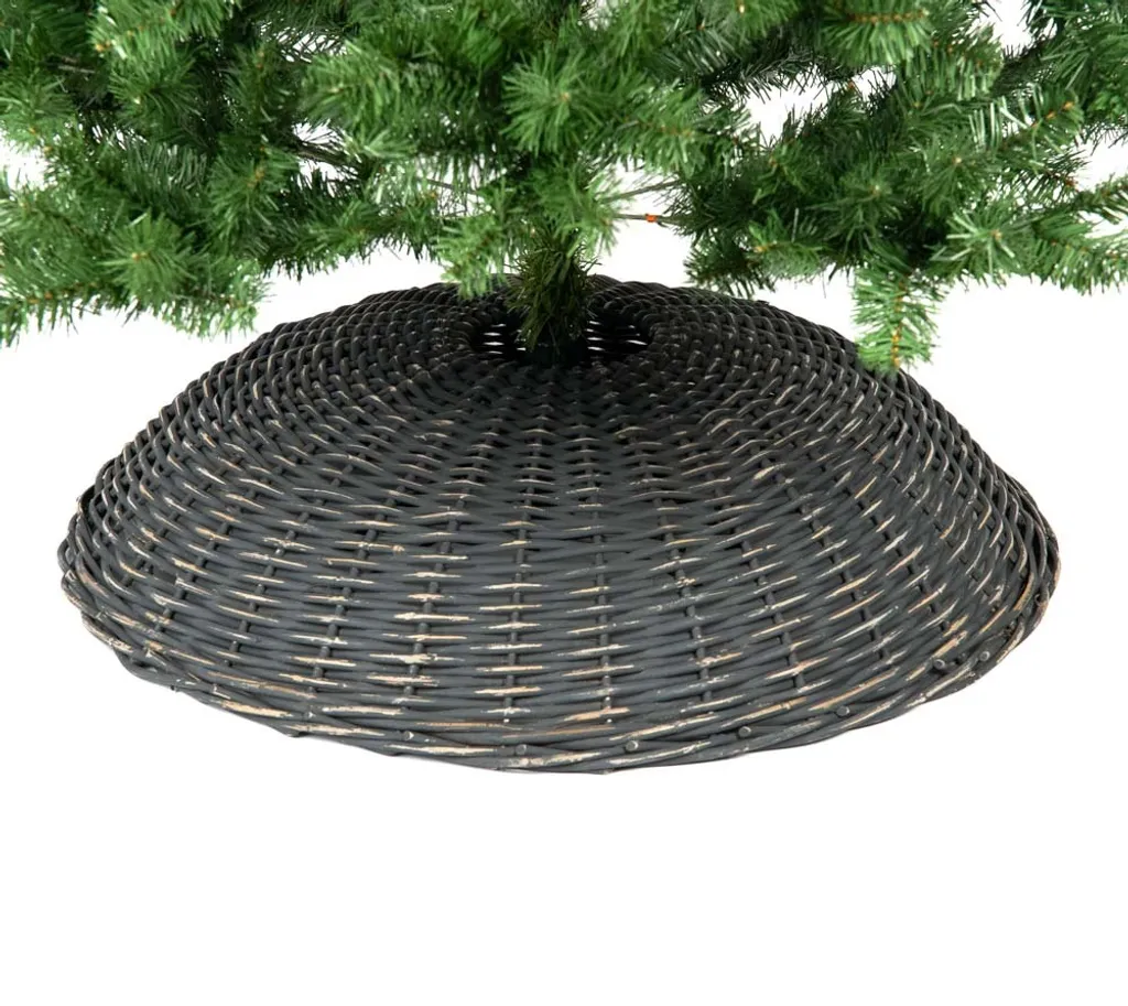Westmann Rock Santa-3 Cache-pied de sapin en rotin gris - Ø 87 cm