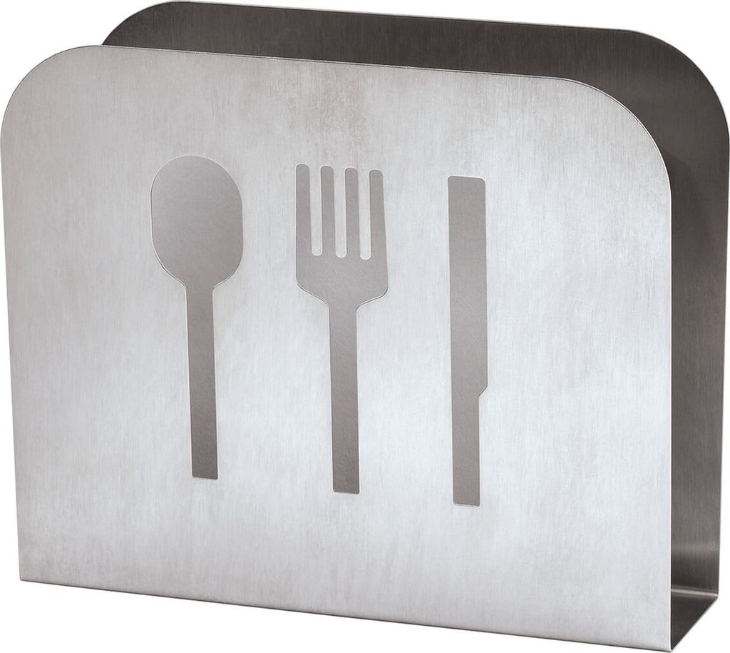 Serviettenhalter aus Edelstahl | 10x3,8x12 cm Serviettenablage für Tisch, Küche, Bar, Gastronomie | Serviettenständer, langlebig | Serviettenspe...