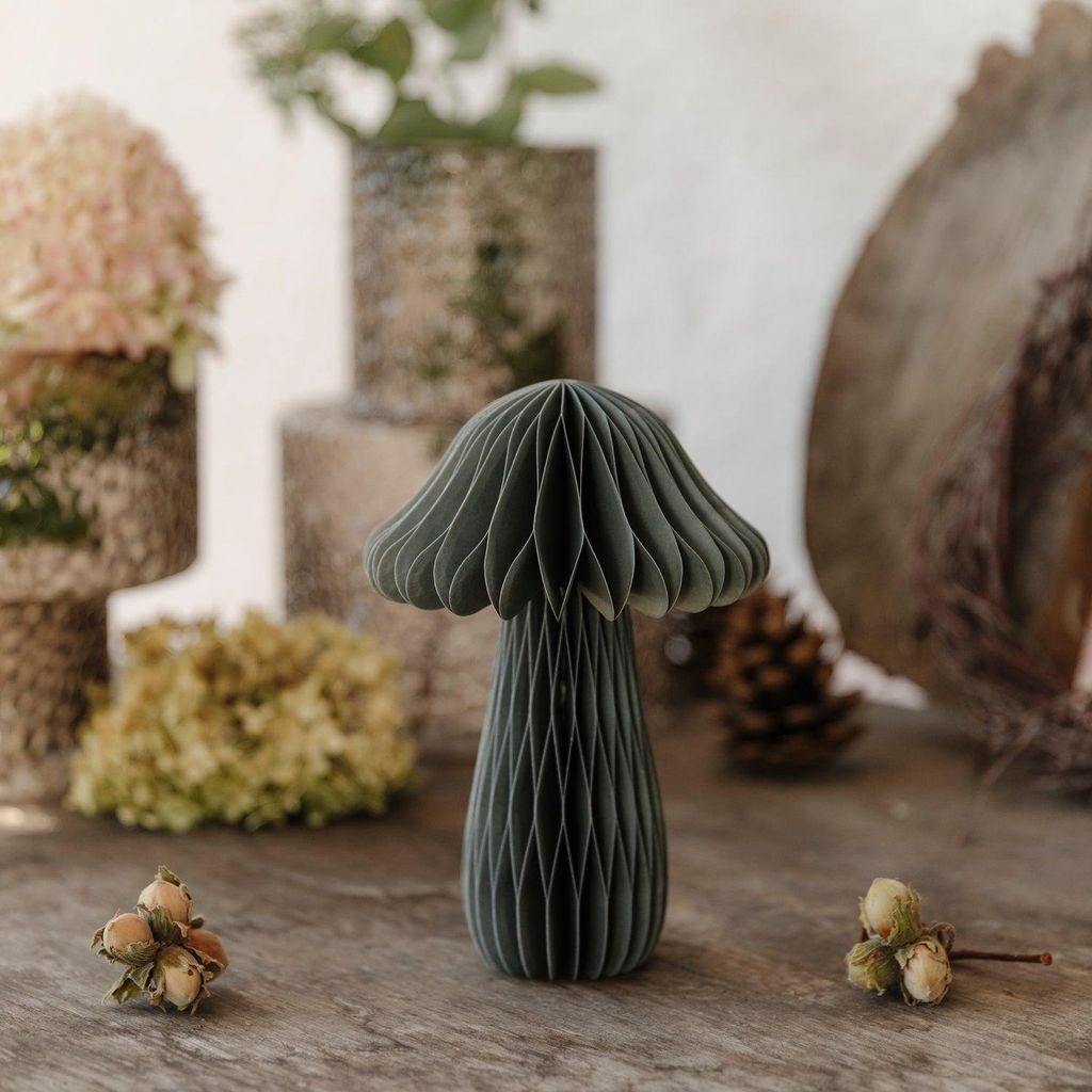 Pilz aus Papier - olive: large