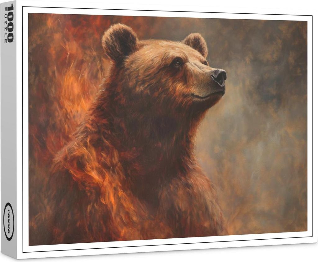 raxxa Premium-Puzzle "Denkender Bär", 1000 Teile