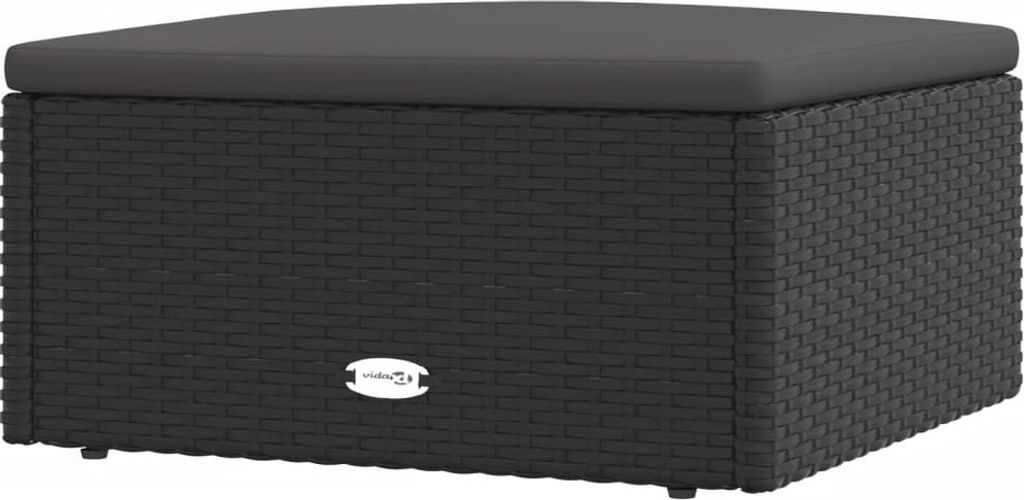 VidaXL 319589, Schwarz, Rattan, Stahl, Erwachsene & Kinder, Produktbild 
