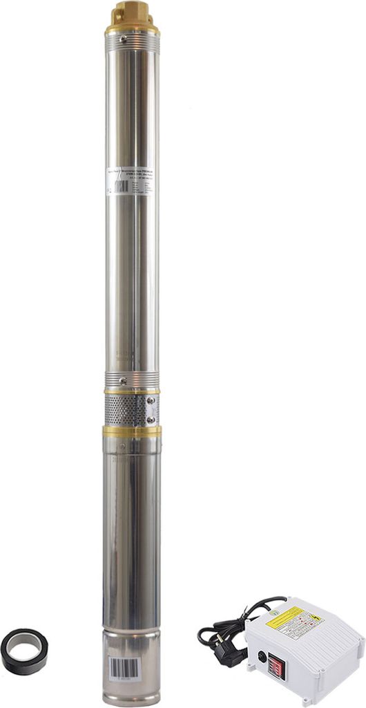 Agora-Tec 3 Zoll Brunnenpumpe Tiefbrunnenpumpe PREMIUM 370W-3.0-60 20m Kabel