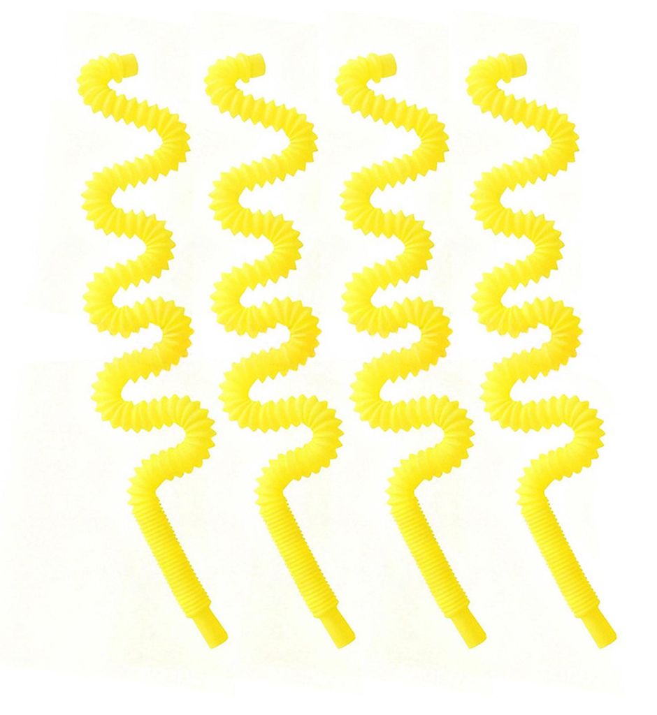 Bunte, biegsame Spiral-Trinkhalme (6 mm), wiederverwendbar, lebensmittelecht, aus Kunststoff, flexibel – ideal für Geburtstagsfeiern, Zuhause un...