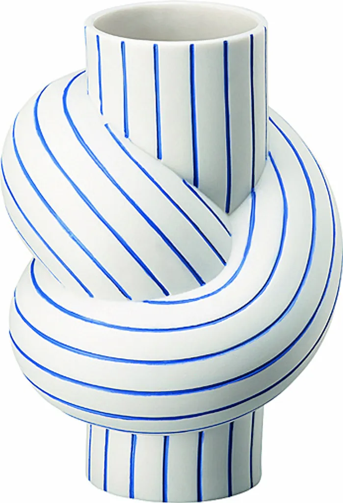 Petit Vase Design Node Stripes Blueberry Rosenthal 12 cm Bleu Mat