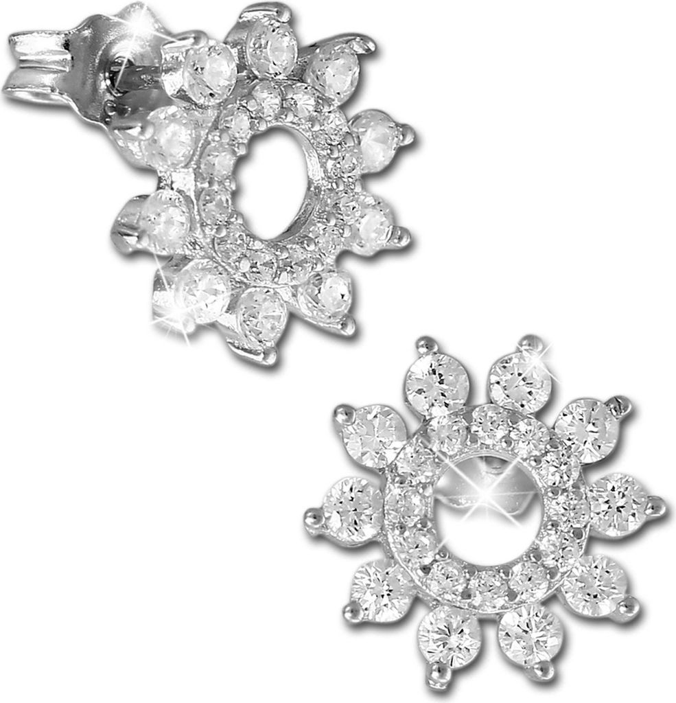 SilberDream weiß Ohrringe Sonne Zirkonia Damen 925 Silber Produktbild 