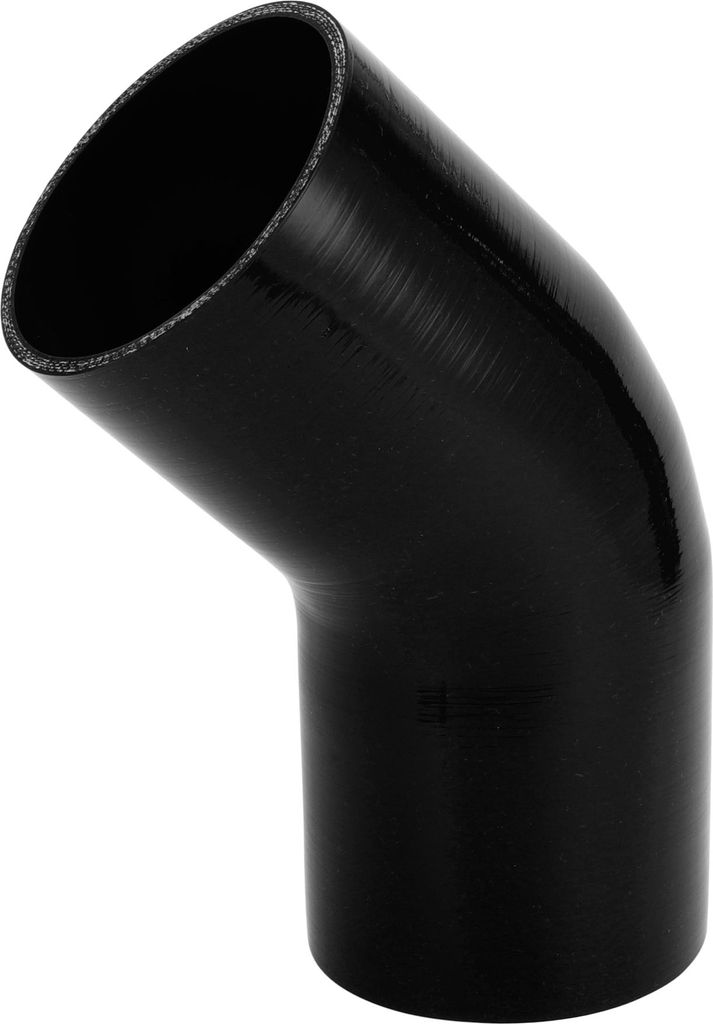 1 Stück 102mm/4,02" ID 120mm/4,72" Länge 45 Grad Schwarzer Autosilikonschlauch Kühlmittelschlauch Universal