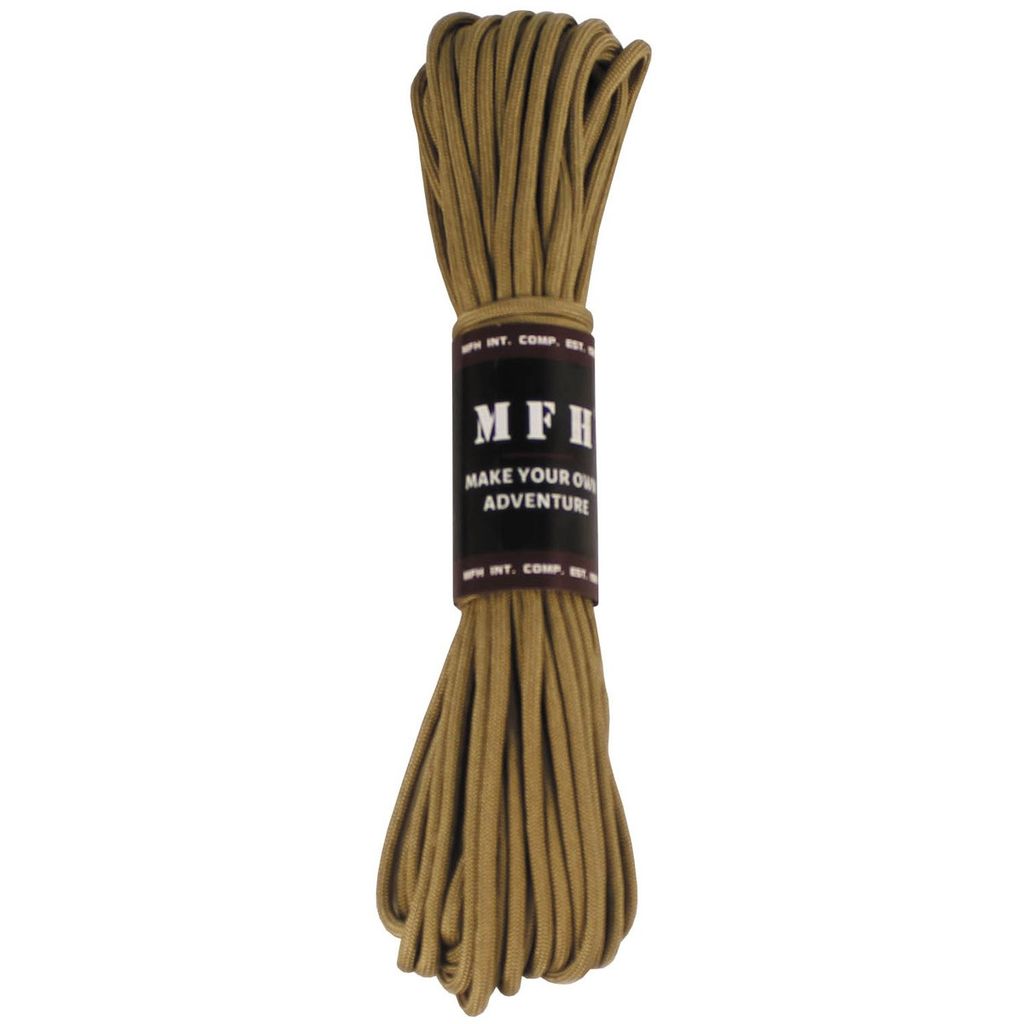 MFH Fallschirmleine, Nylon, 50 FT, coyote tan