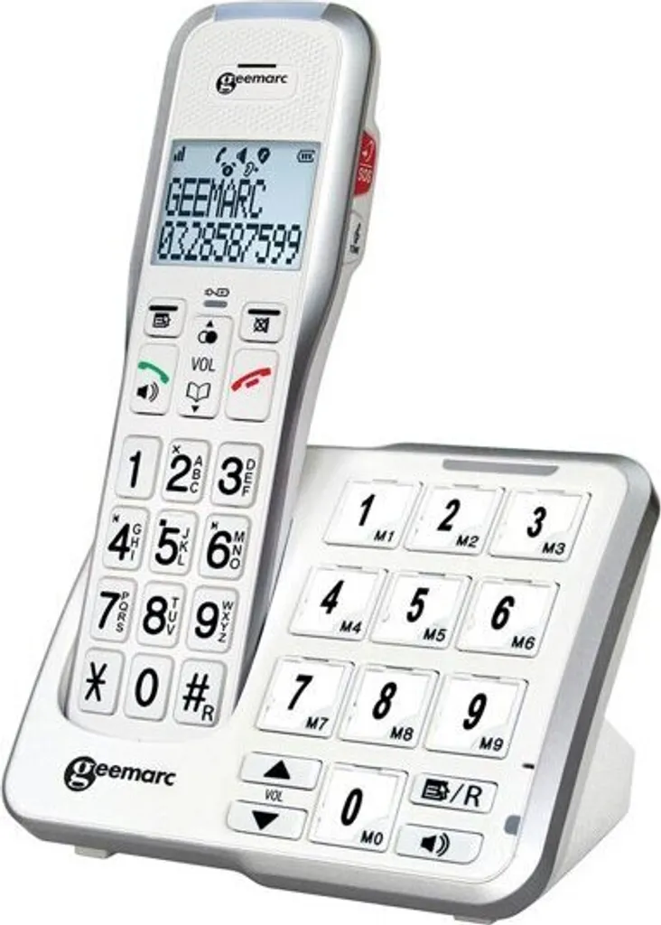 Téléphone Geemarc AmpliDECT 595-2 contre la baisse d'audition et de vue