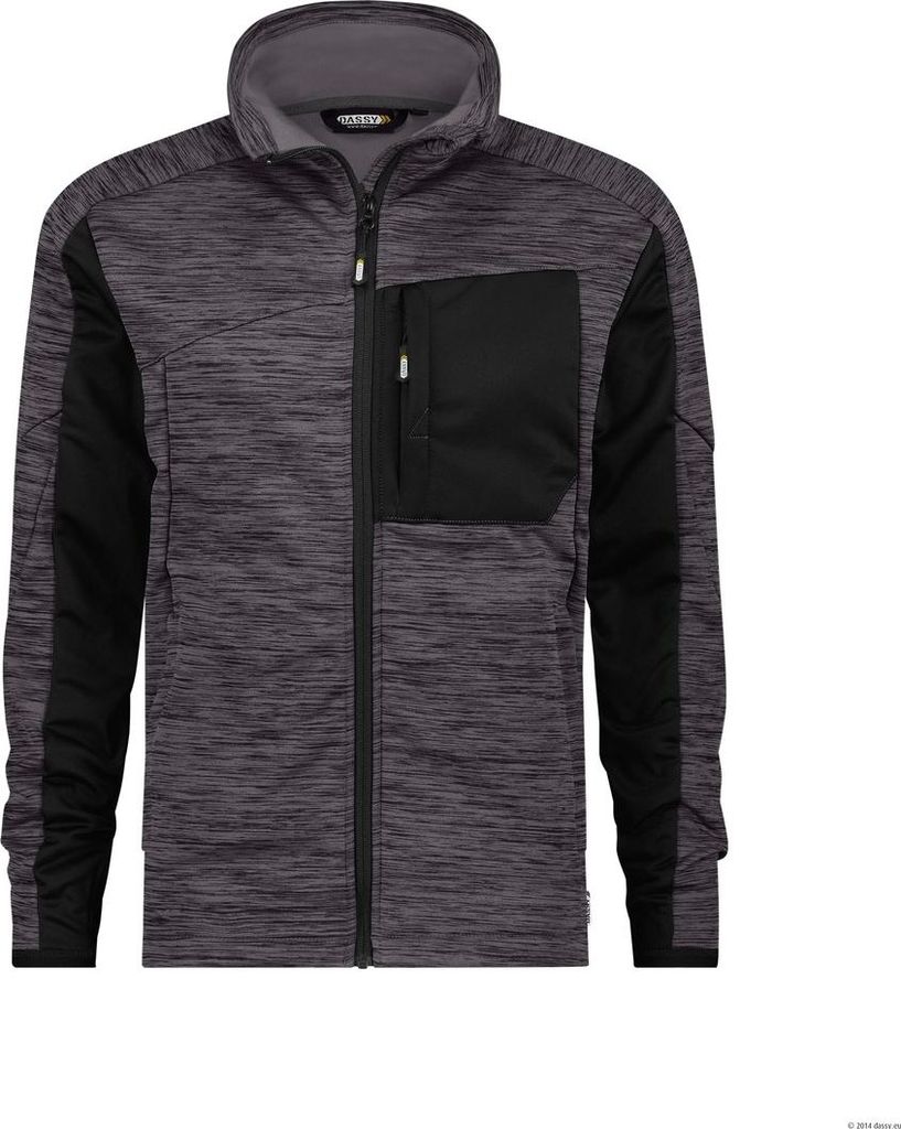 Dassy Fleecejacke Convex 300447 PES38 Gr. S-STANDARD anthrazitgrau/schwarz