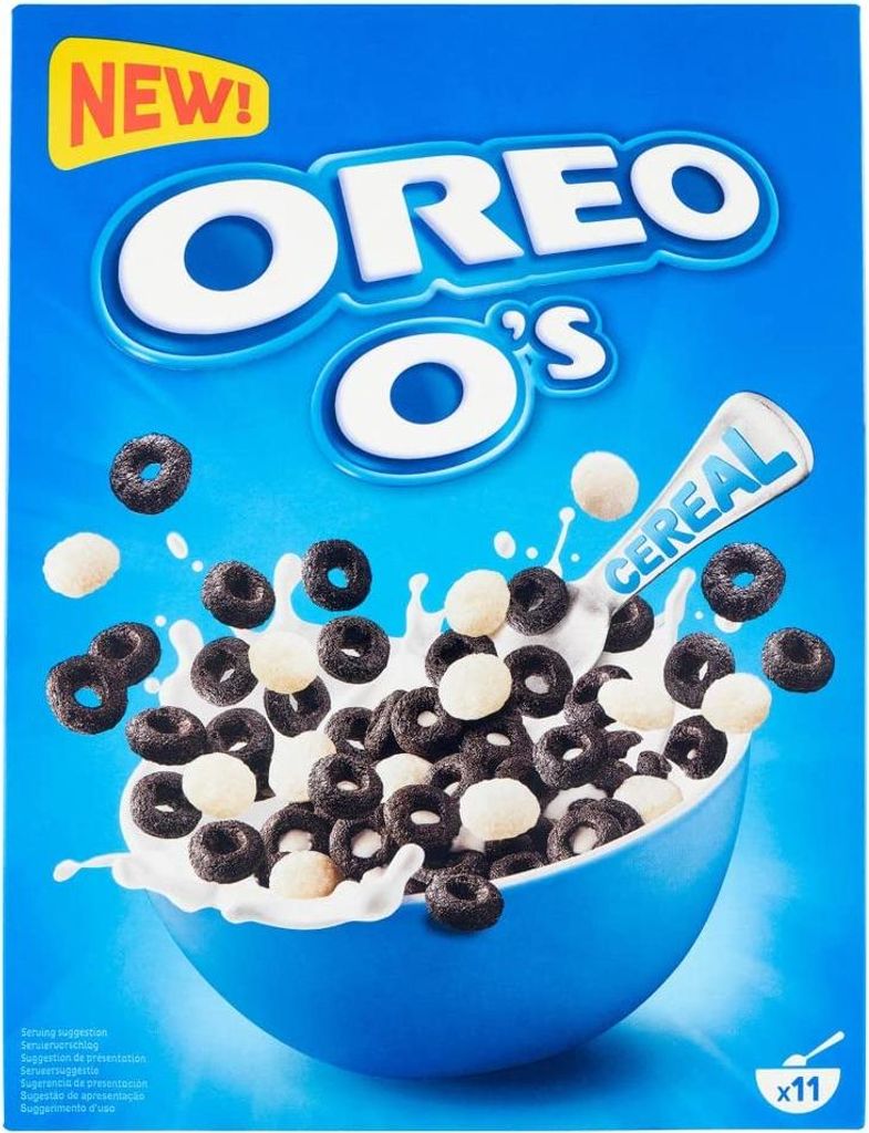 Oreo O's Cereal Müsli mit Kakao- und Vanillegeschmack Angereichert mit Vitaminen und Eisen 350g Cereal als Frühstück oder Snack zwischendurch
