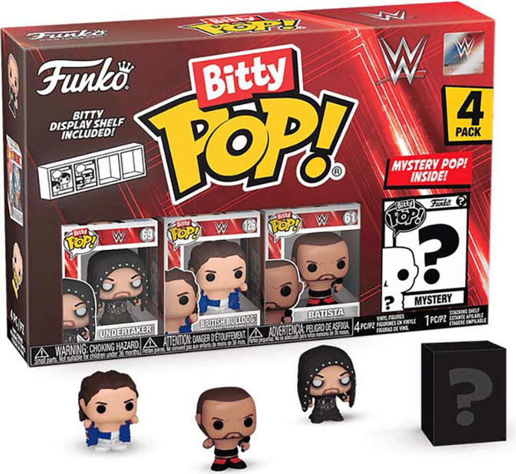 WWE Bitty POP! Vinyl Figuren 4er-Pack The Undertaker 2,5 cm
