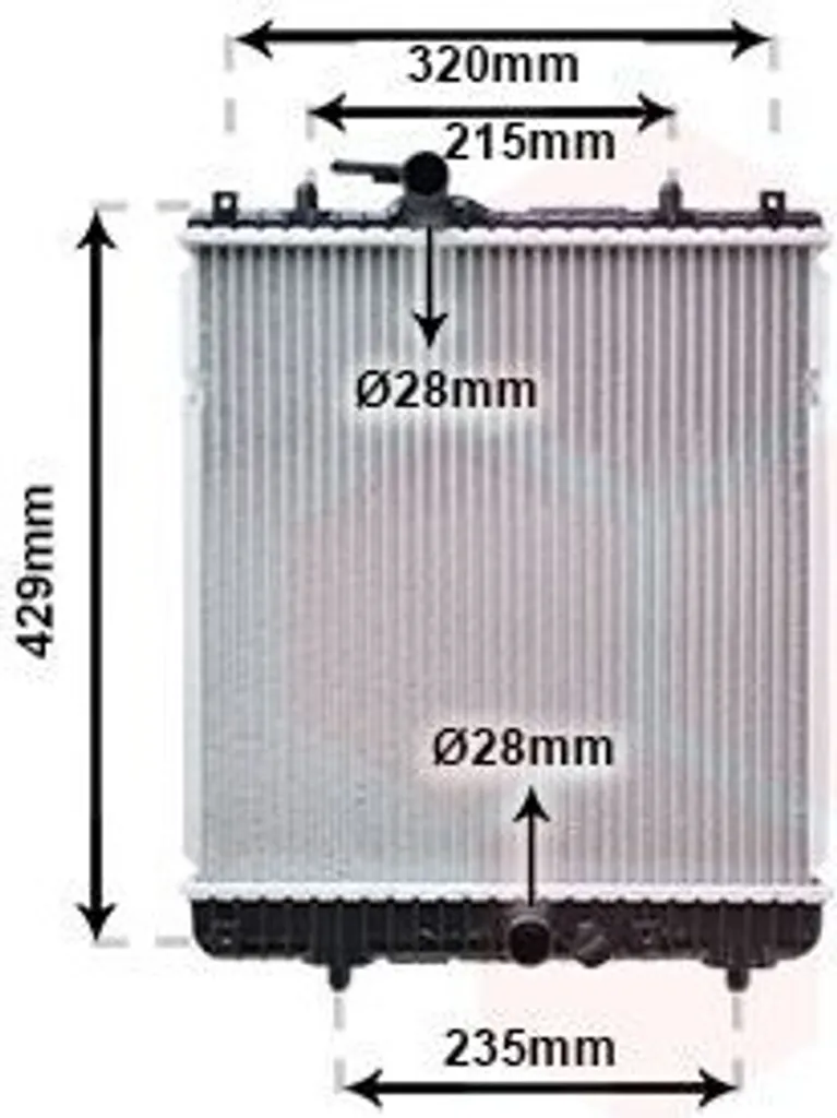 Radiateur moteur VAN WEZEL 37002542 pour Opel Agila A H00 de qualité