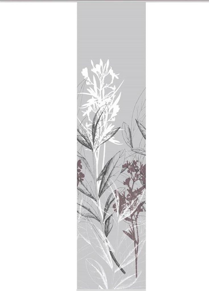 Vision S Schiebevorhang Digitaldruck Bambus-Optik Semora 260 x 60 cm Grau