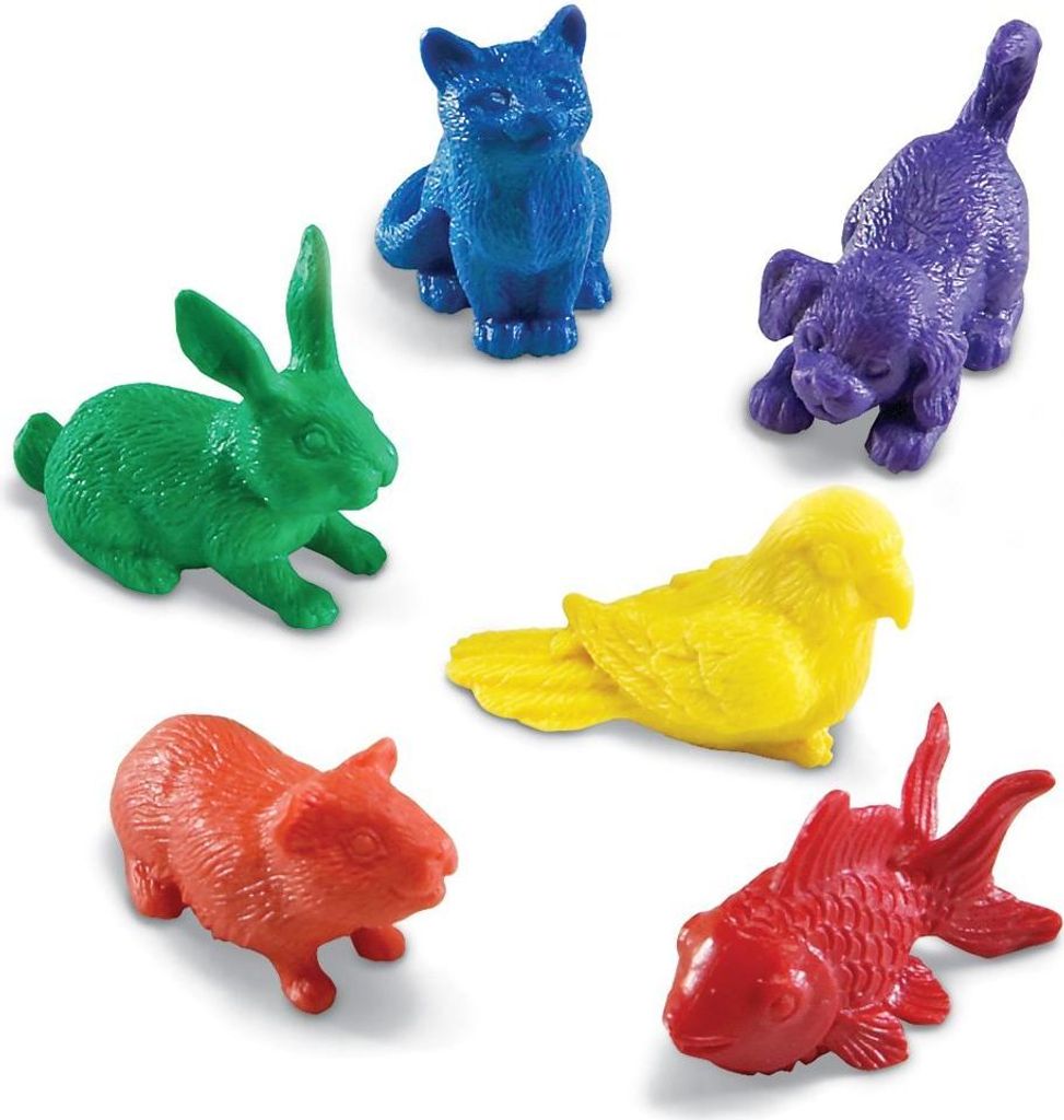Learning Resources Zählspielzeug Haustiere Set 72 Stück Lernspielzeug
