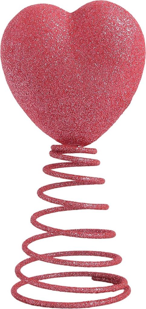 Weihnachtsbaumspitze in Herzform, wiederverwendbar, 3D-Glitzerherz, Frühlingsdeko, Weihnachtsbaumschmuck, Winter-Feiertagsdeko