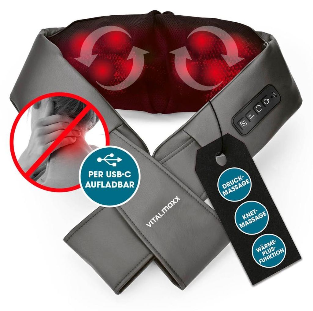 Massaggiatore Shiatsu VITALmaxx, senza fili - Massaggio a Immagine del prodotto 