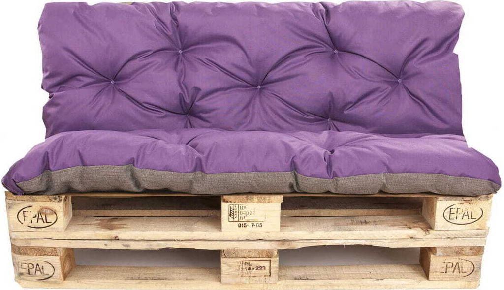 Poduszka na paletę fioletowa | siedzisko 120x80 / oparcie Zdjęcie produktu 