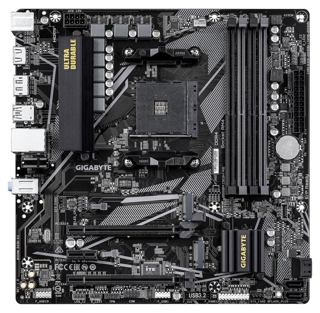 GIGABYTE B550M DS3H R2, AMD, Socket AM4, AMD Ryzen 3000 Zdjęcie produktu 