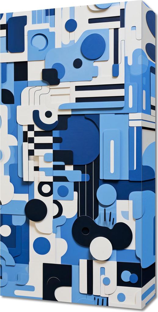Bild 30x60cm Blauer Labyrinth
