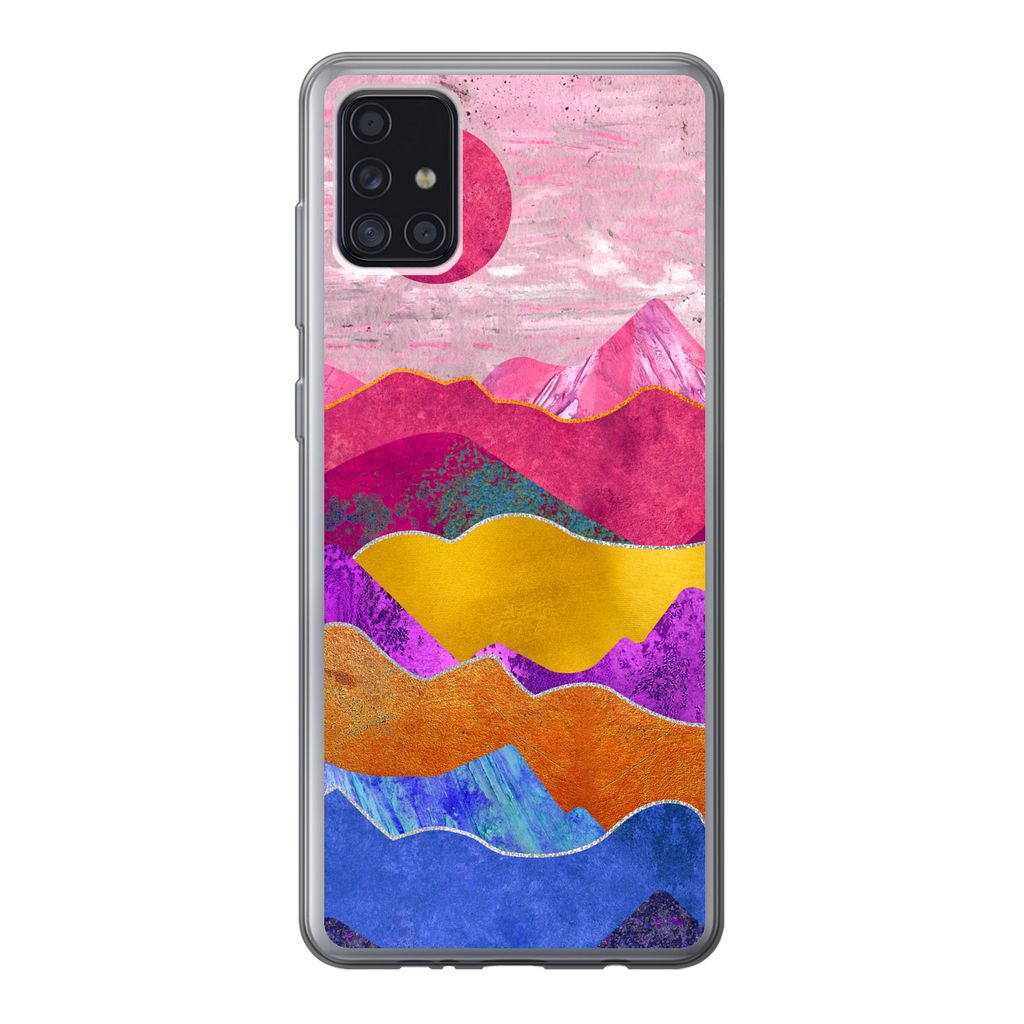 MuchoWow Handyhülle Schutzhülle Hülle für Samsung Galaxy A52 5G Stolz - Bi - Marmor Silikon Softcase Handy Hülle - Umschlag