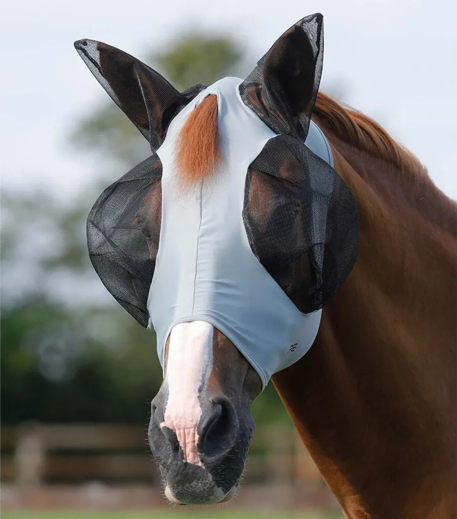 Premier Equine Masque anti-mouches Comfort Tech en Élasthanne Gris M