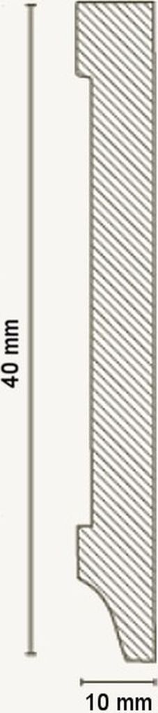 Innenwinkel Für MDF Sockelleisten 10 x 40 x 400 mm Weiß zum Kleben, Schrauben & Nageln MDF-Kern foliert Innenecken by PROVISTON