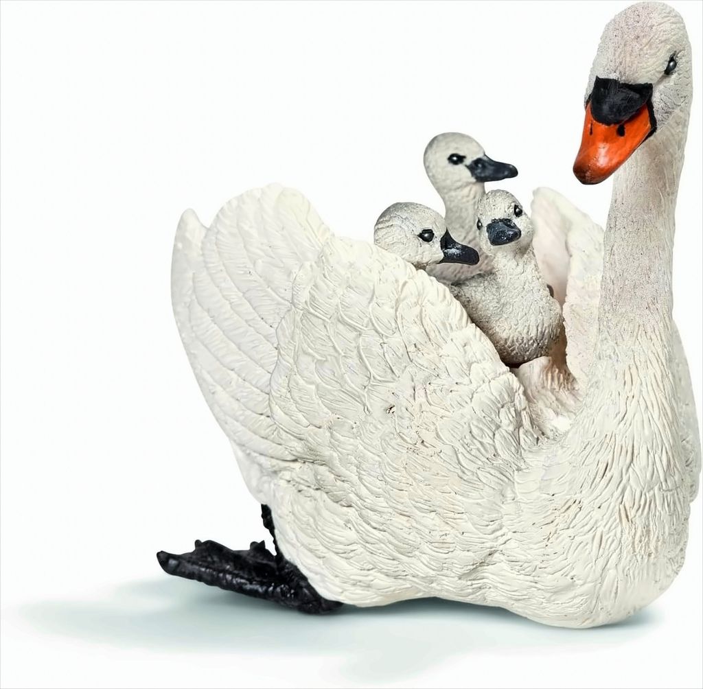 Schleich 13718 - Höckerschwänin mit Küken Produktbild 