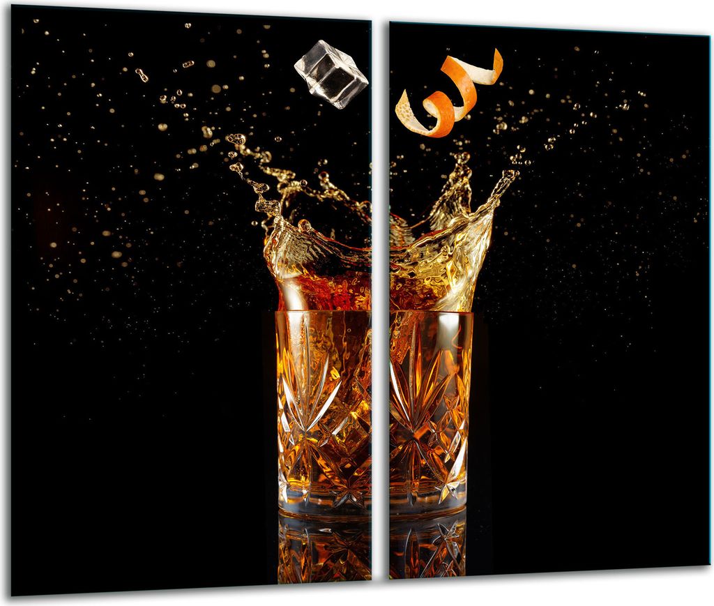 Herdabdeckplatten 2 teilig 30x52 Glaskeramikfeld Abdeckung Glas Drink