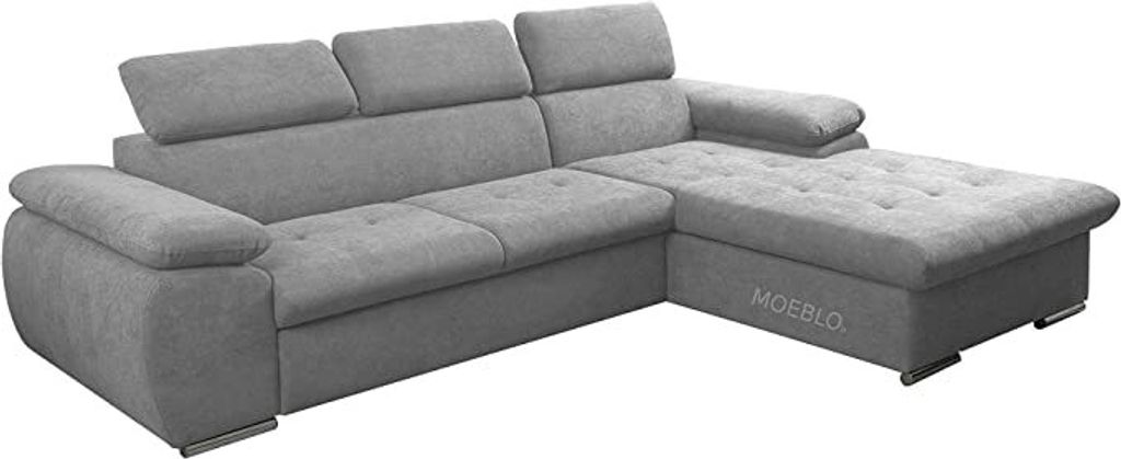 Ecksofa mit Schlaffunktion und Bettkasten, Couch für Wohnzimmer, Schlafsofa Sofagarnitur Sofa Eckcouch L-Form Wohnlandschaft mit Bettfunktion NILU...