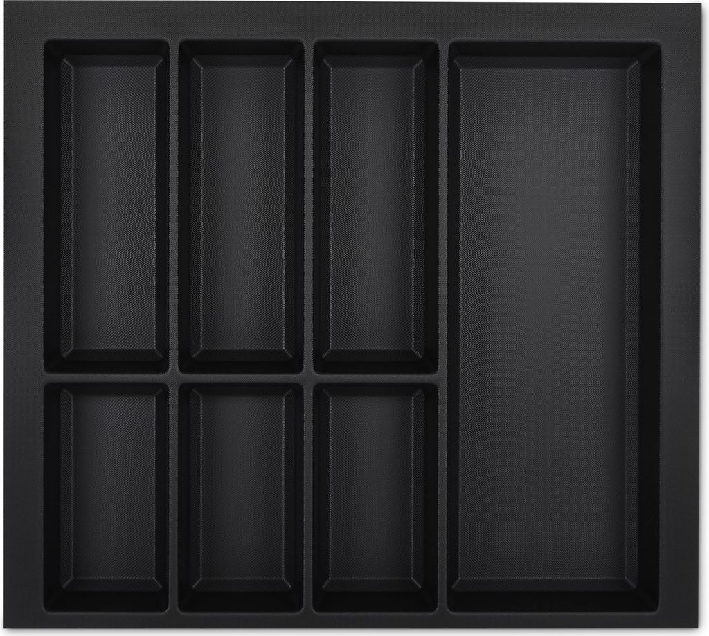 ORGA-BOX VII Design Besteckeinsatz schwarz 526 x 474 mm Produktbild 