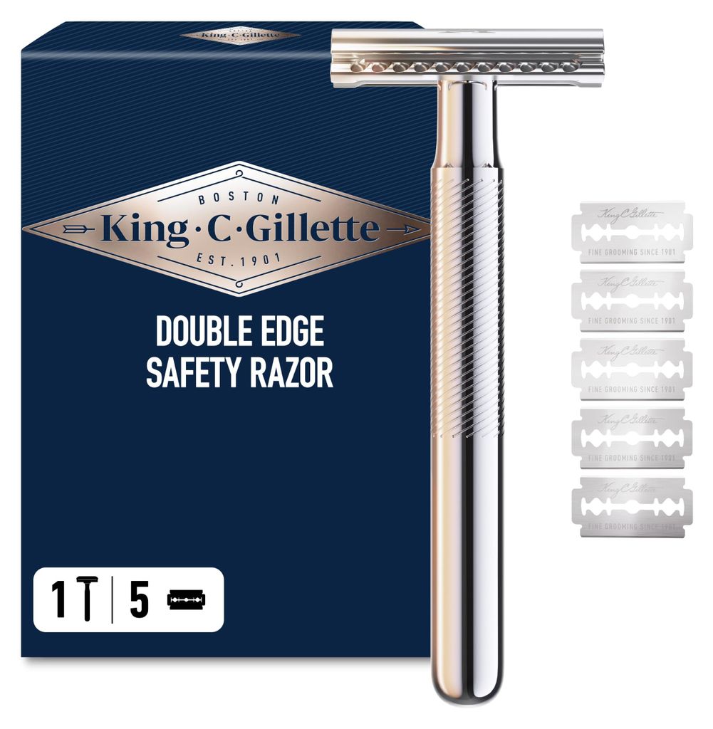 King C. Gillette Rasierhobel für Männer, Metall, Silber Produktbild 