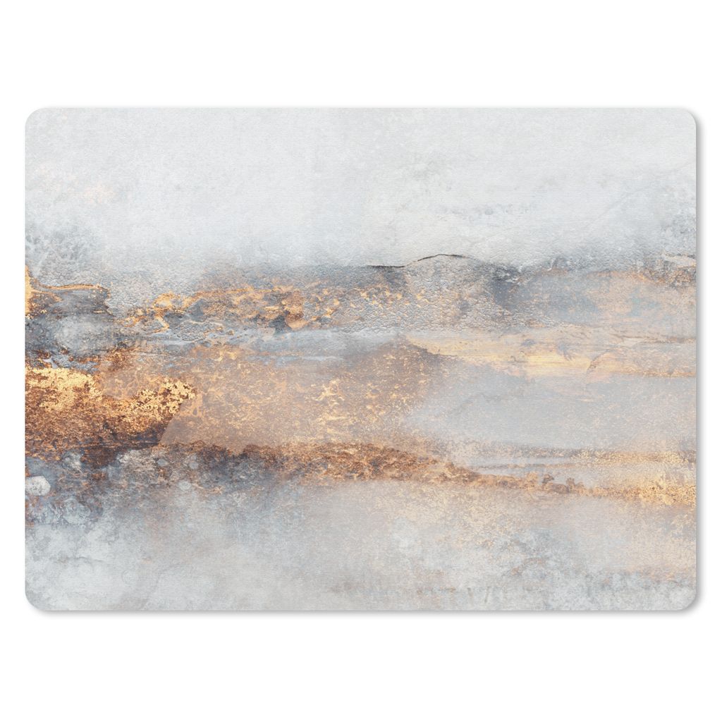 MuchoWow Mauspad Mousepad Nebel - Gold - Abstrakt 40x30 cm - Mousepads - Maus Mat - Pad - Mausunterlage - Anti Rutsch