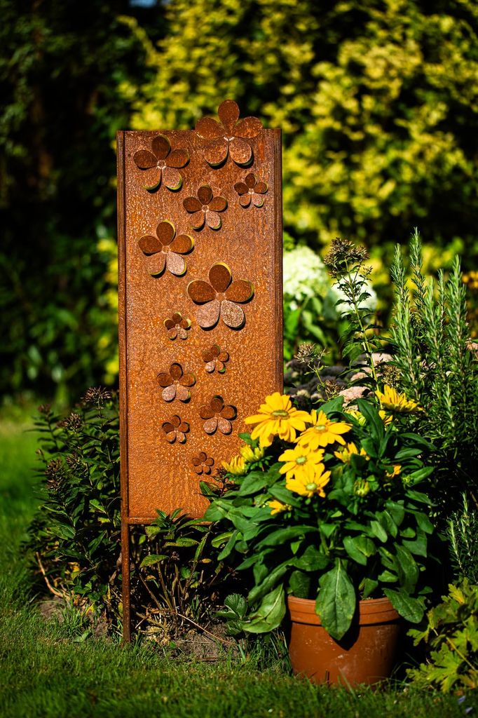 Schild Gartenschild Edelrost Rost zum Einstecken rostige Produktbild 