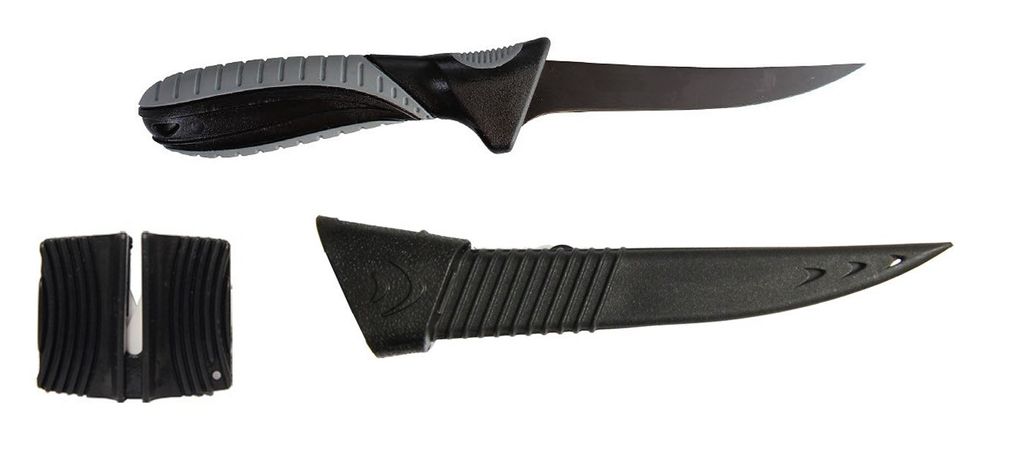 Imax Angelmesser inkl. Messerschärfer - Filetiermesser 12,5cm Klinge